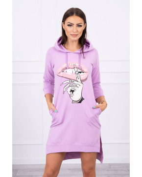 Suknelė su spalvinga aplikacija (Violetinė) Suknelė su spalvinga aplikacija (Violetinė)