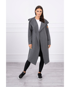 Ilgas kardiganas su gobtuvu (Grafito) Ilgas kardiganas su gobtuvu (Grafito)