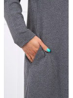 Ilgas kardiganas su gobtuvu (Grafito)