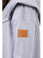 Ilgas kardiganas su gobtuvu (Pilka)