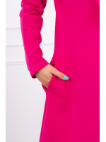 Ilgas kardiganas su gobtuvu (Fuksijos)