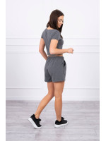 Medvilninis komplektas su šortais (Grafito)