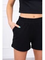 Medvilninis komplektas su šortais (Juoda)