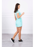 Medvilninis komplektas su šortais (Mėtos)