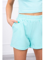 Medvilninis komplektas su šortais (Mėtos)