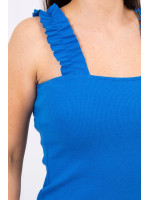 Suknelė su rauktomis petnešėlėmis (Mėlyna)