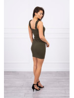 Suknelė su rauktomis petnešėlėmis (Chaki)