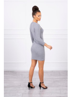 Suknelė su dekoratyvinėm sagutėm (Pilka)