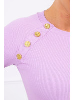 Suknelė su dekoratyvinėm sagutėm (Violetinė)