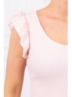 Trumpa suknelė su raukinukais (Šviesiai) (Rožinė)