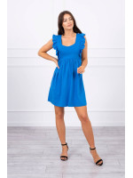 Suknelė su stilingomis raukšlėmis kraštuose (Mėlyna)