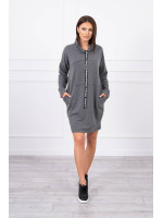 Suknelė su juostele priekyje (Grafito)
