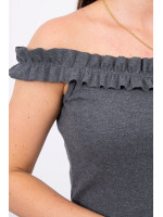 Žavinga suknelė su stilingomis raukšlėmis (Grafito)