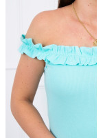 Žavinga suknelė su stilingomis raukšlėmis (Mėtos)