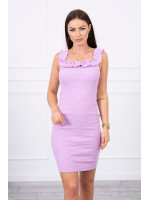 Žavinga suknelė su stilingomis raukšlėmis (Violetinė)