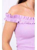 Žavinga suknelė su stilingomis raukšlėmis (Violetinė)