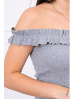 Žavinga suknelė su stilingomis raukšlėmis (Pilka)