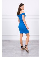 Žavinga suknelė su stilingomis raukšlėmis (Mėlyna)