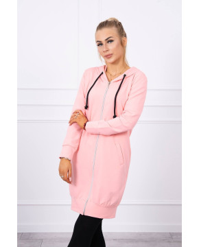 Ilgas bliuzonas su gobtuvu ir užtrauktuku (Lašišos spalvos) Ilgas bliuzonas su gobtuvu ir užtrauktuku (Lašišos spalvos)