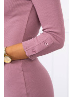 Suknelė su iškirpte ir su sagutėm (Tamsi) (Rožinė)