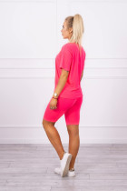 Sportinis palaidinės ir šortų komplektas (Neoninės rožinės spalvos)