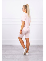 Sportinis palaidinės ir šortų komplektas (Šviesiai rožinė)