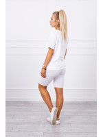Sportinis palaidinės ir šortų komplektas (Baltos spalvos)