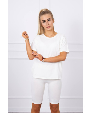 Sportinis palaidinės ir šortų komplektas (Šilko spalvos)