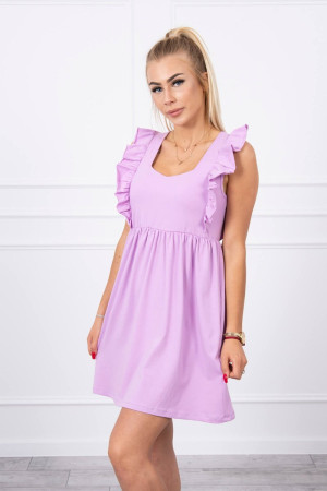 Suknelė su stilingomis raukšlėmis kraštuose (Violetinė)