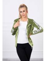 Veliūrinis bliuzonas su gobtuvu (Žalia)