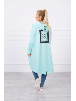 Kardiganas su gobtuvu (Mėtos)