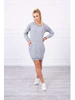 Suknelė džemperis su kišenėmis (Pilka)