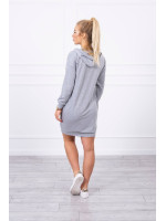 Suknelė džemperis su kišenėmis (Pilka)