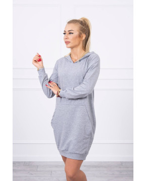 Suknelė džemperis su kišenėmis (Pilka) Suknelė džemperis su kišenėmis (Pilka)