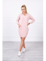 Suknelė džemperis su kišenėmis (Šviesiai rožinė)