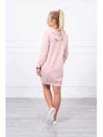Suknelė džemperis su kišenėmis (Šviesiai rožinė)