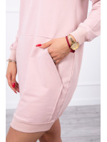 Suknelė džemperis su kišenėmis (Šviesiai rožinė)