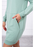 Suknelė džemperis su kišenėmis (Tamsi mėtos)