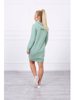Suknelė džemperis su kišenėmis (Tamsi mėtos)