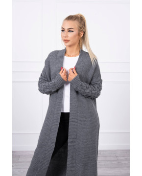 Megztas kardiganas „Bubbles“ (Grafito)