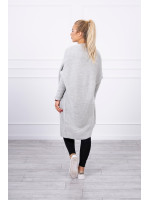 Megztinis su šikšnosparnio rankovėmis (Šviesiai pilka)