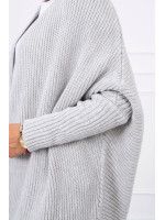 Megztinis su šikšnosparnio rankovėmis (Šviesiai pilka)