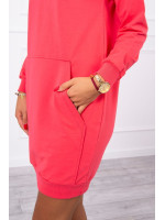 Suknelė džemperis su kišenėmis (Fuksijos)