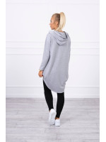 Bliuzonas su ilgesne nugara ir gobtuvu (Pilka)