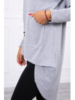 Bliuzonas su ilgesne nugara ir gobtuvu (Pilka)