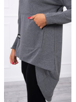 Bliuzonas su ilgesne nugara ir gobtuvu (Grafito)