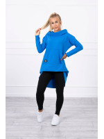 Bliuzonas su ilgesne nugara ir gobtuvu (Mėlyna)