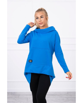 Bliuzonas su ilgesne nugara ir gobtuvu (Mėlyna) Bliuzonas su ilgesne nugara ir gobtuvu (Mėlyna)