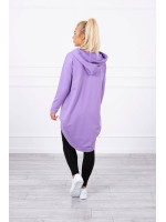 Bliuzonas su ilgesne nugara ir gobtuvu (Tamsi violetinė)