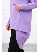 Bliuzonas su ilgesne nugara ir gobtuvu (Tamsi violetinė)